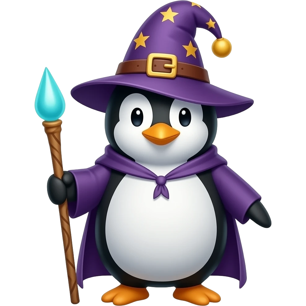 Penguin Wizard emoji