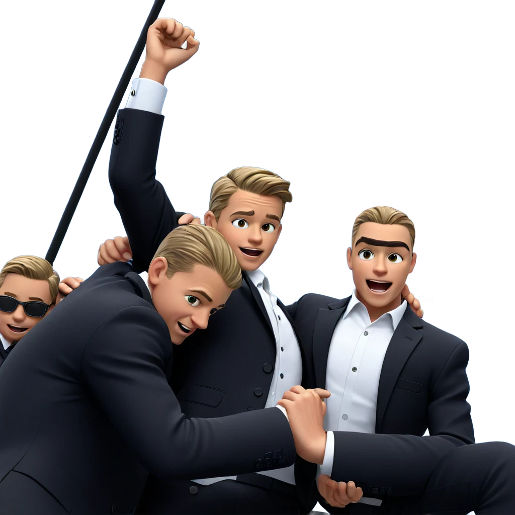 boys in formal attire outdoors emoji