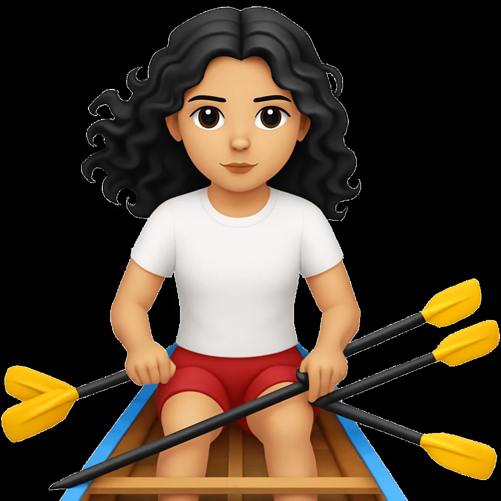 Make the girl's outfit red shorts and a white short-sleeved t-shirt in the style of apple style emojis emoji