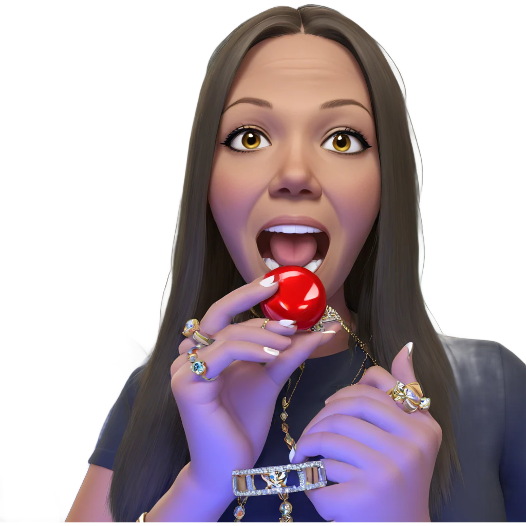 girl with jewelry elegance emoji