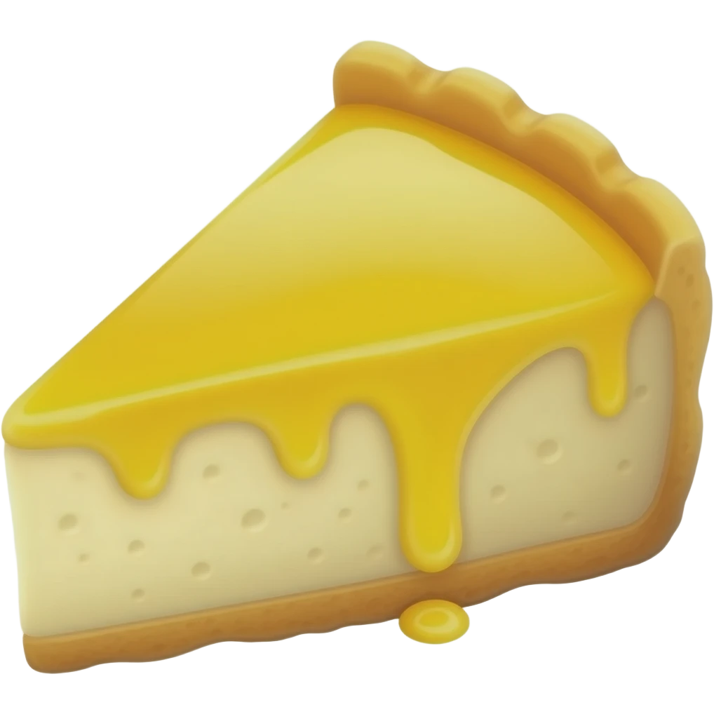 cheesecake with Yellow icing emoji