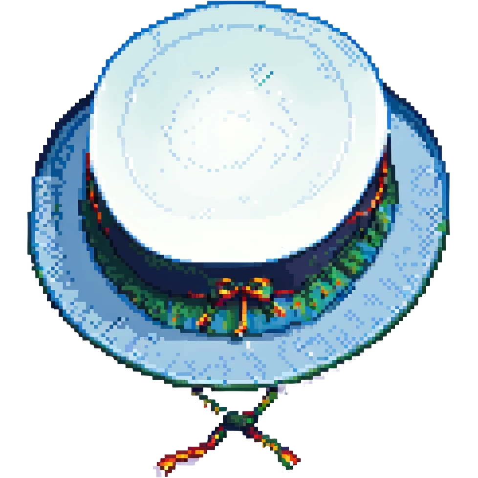 Синяя панамка со шнурком, no background emoji