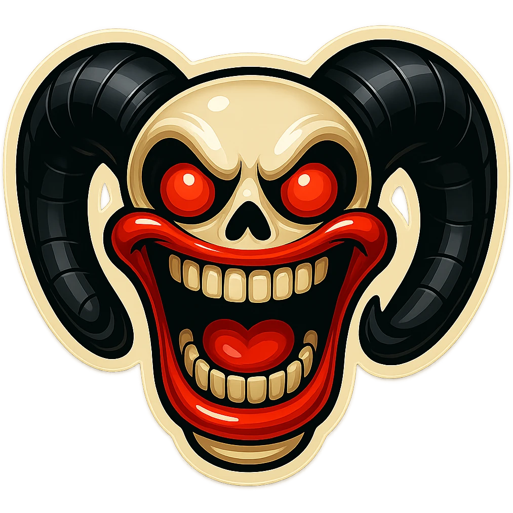 Recreate this image exactly, matching every detail, style, and composition. Subject must remain fully inside the image borders. High quality, retro sticker style. No changes from the reference. emoji