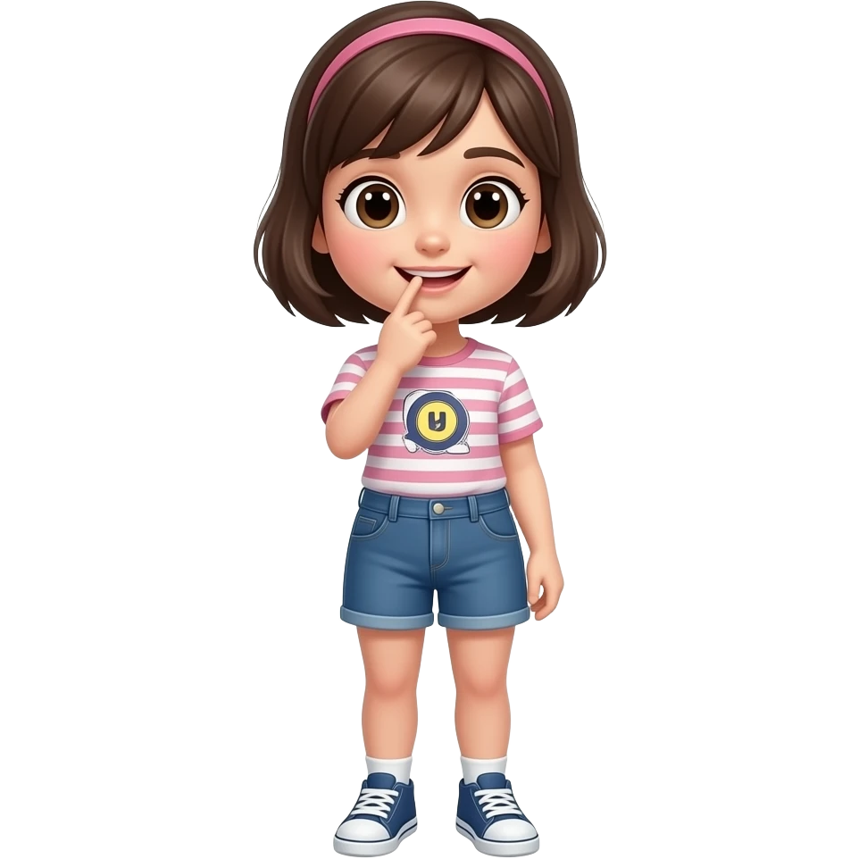 Emoji qui se mord le doigt fille emoji