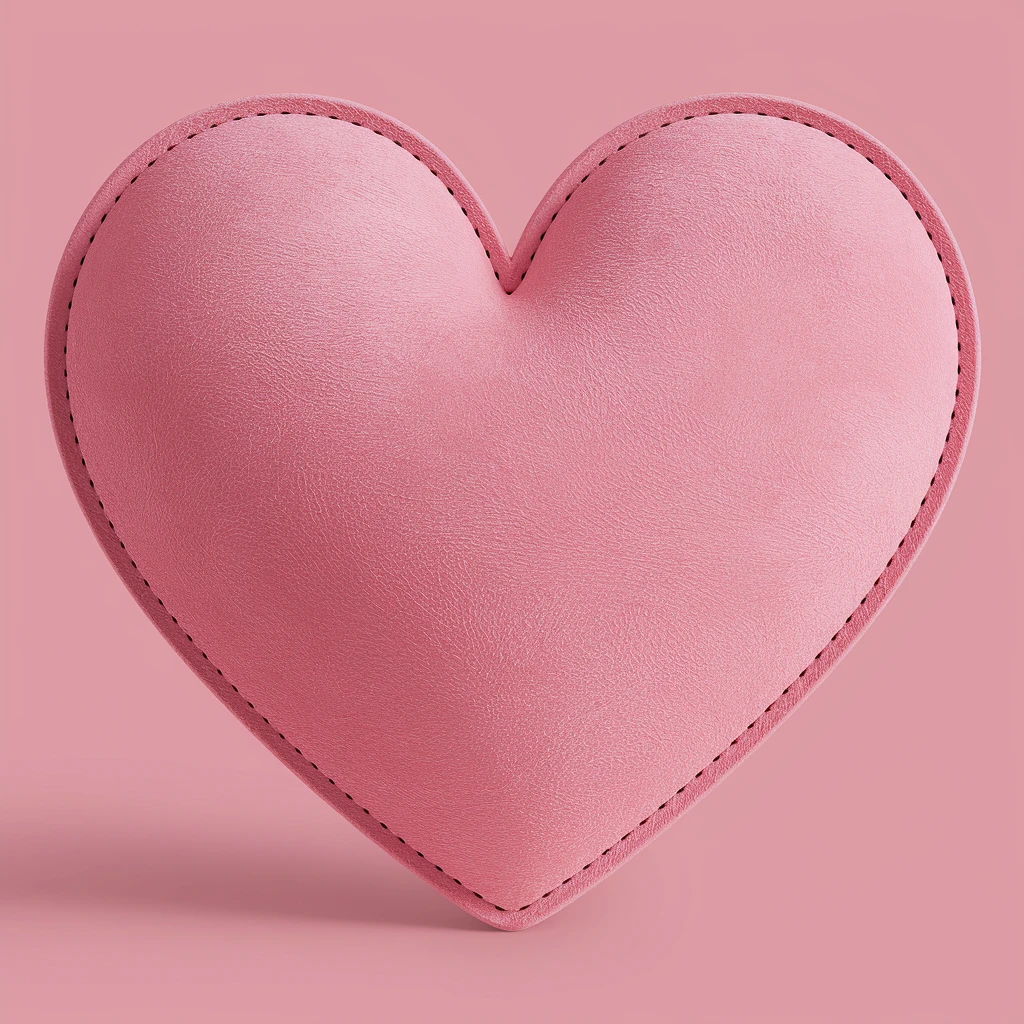 heart with a soft suede texture emoji