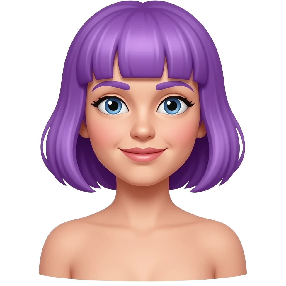 violet beauregard, in her inflated form, naked emoji