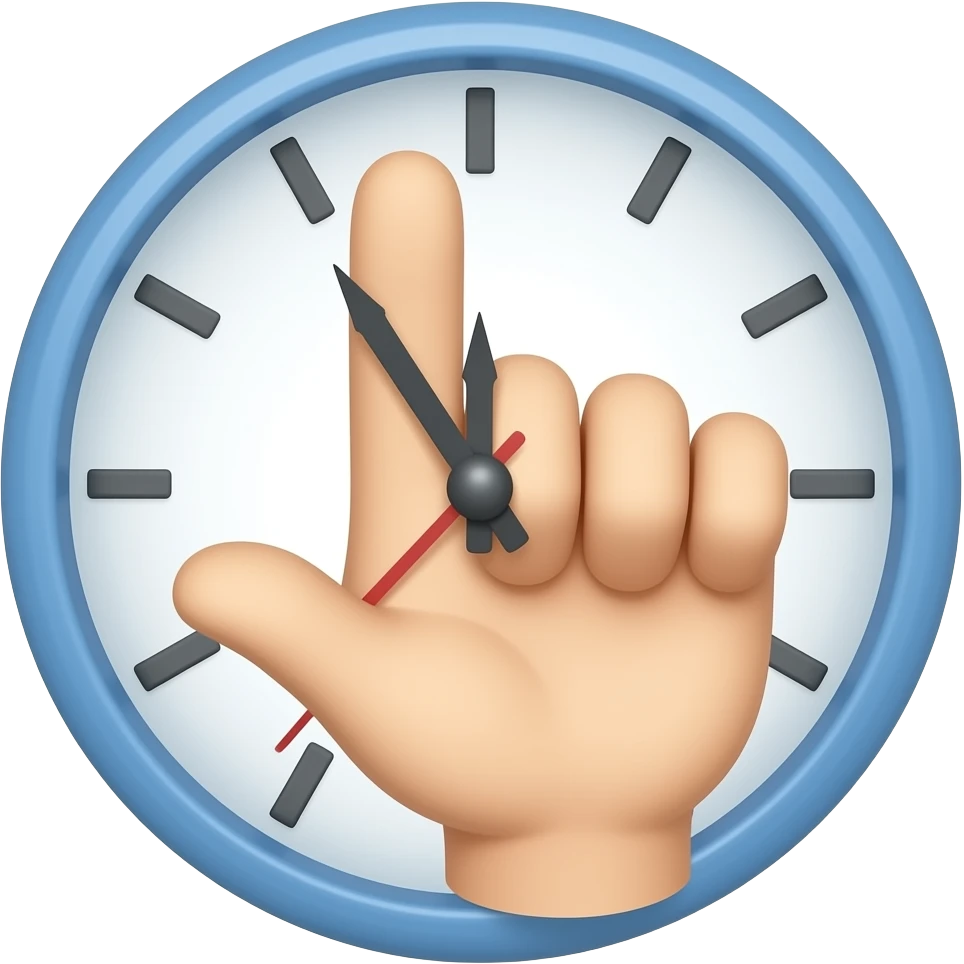 🙂 this emoji which clock it hand sign emoji