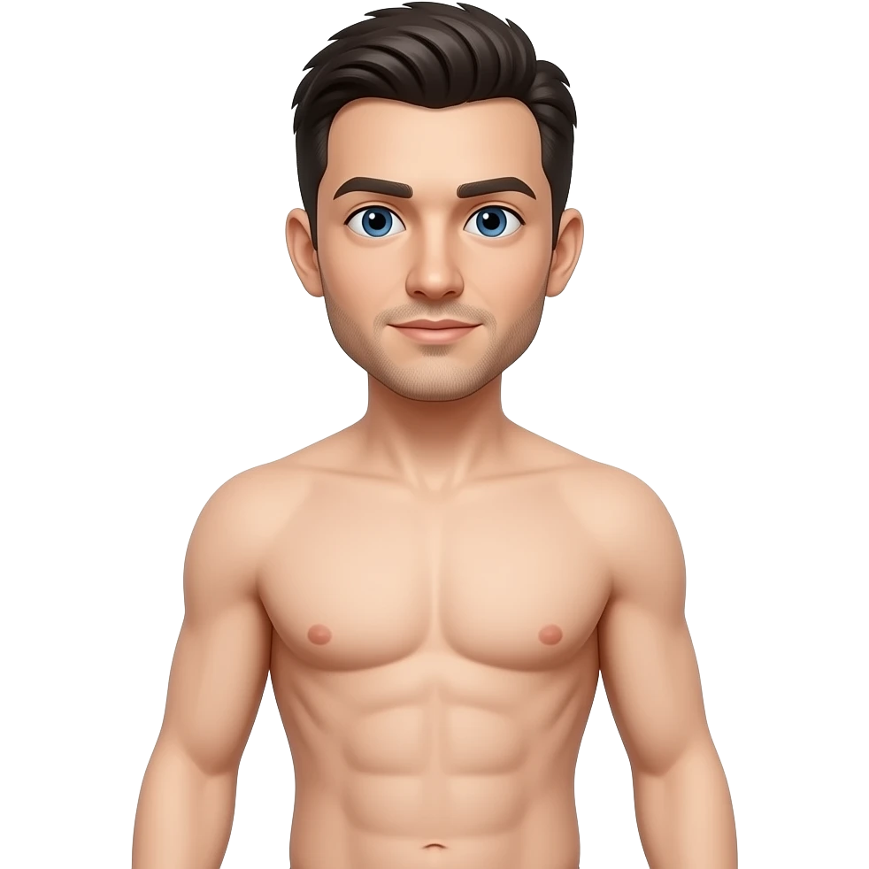 Naked man full body emoji