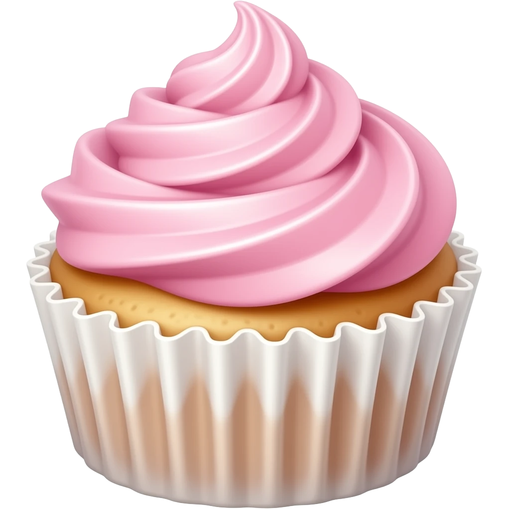 Cupcake with pink icing emoji