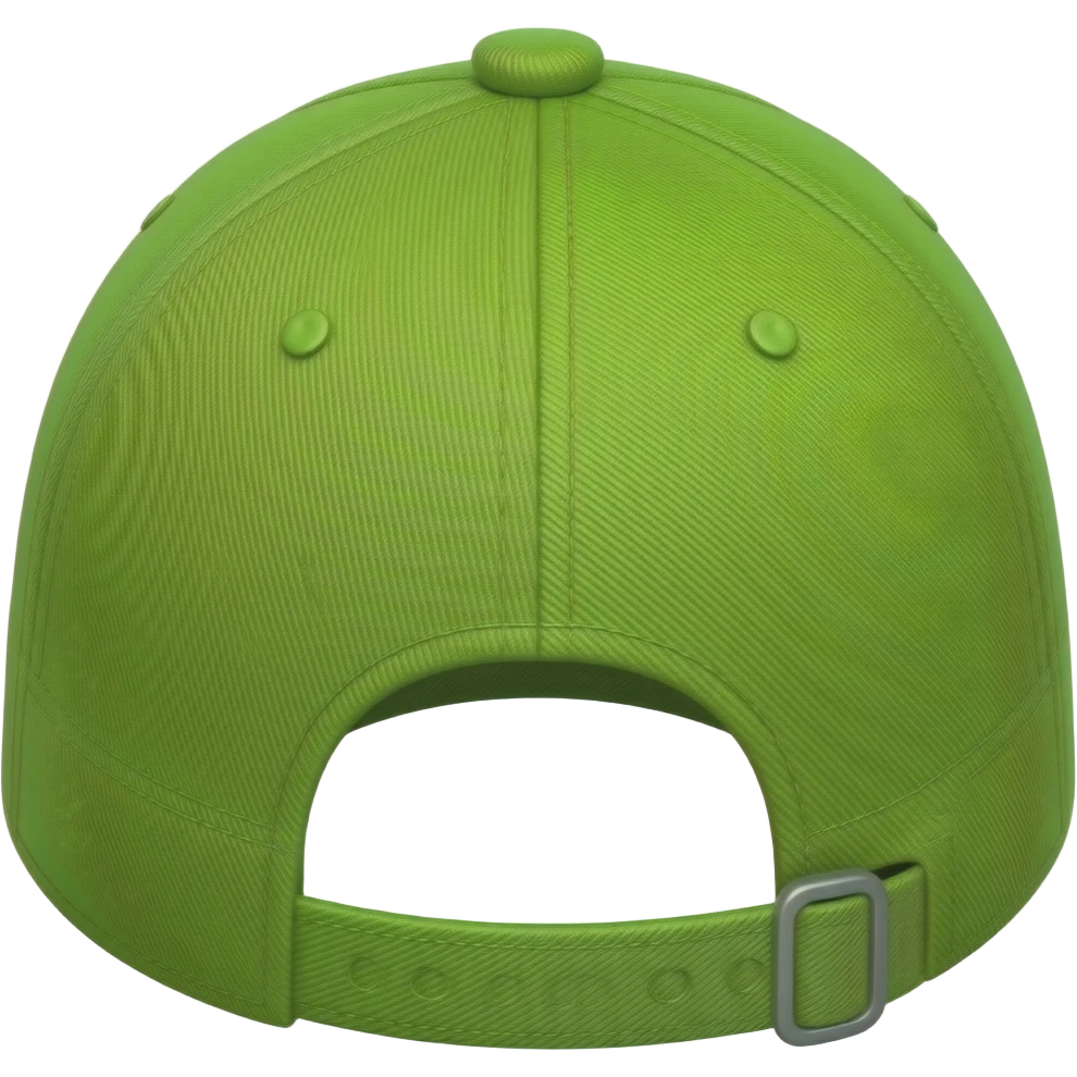 vibrant greencolor cap side view emoji