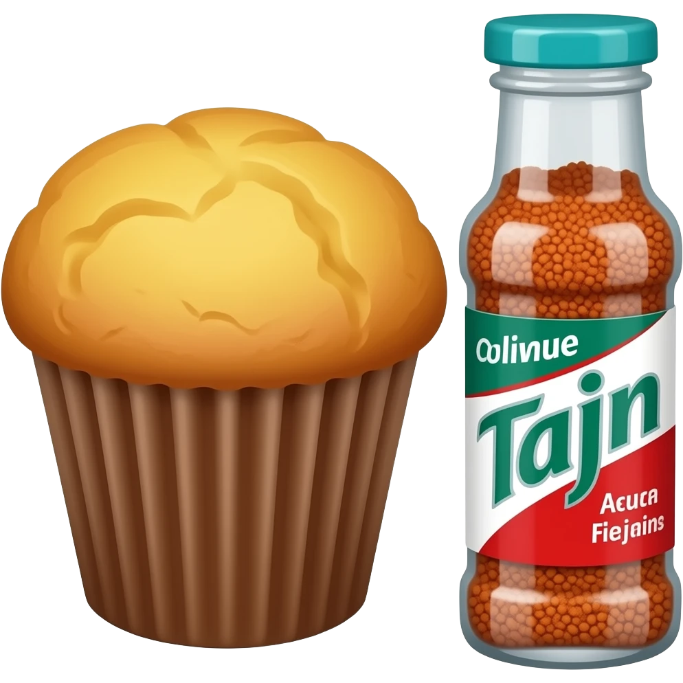 muffin next to Tajin seasoning emoji