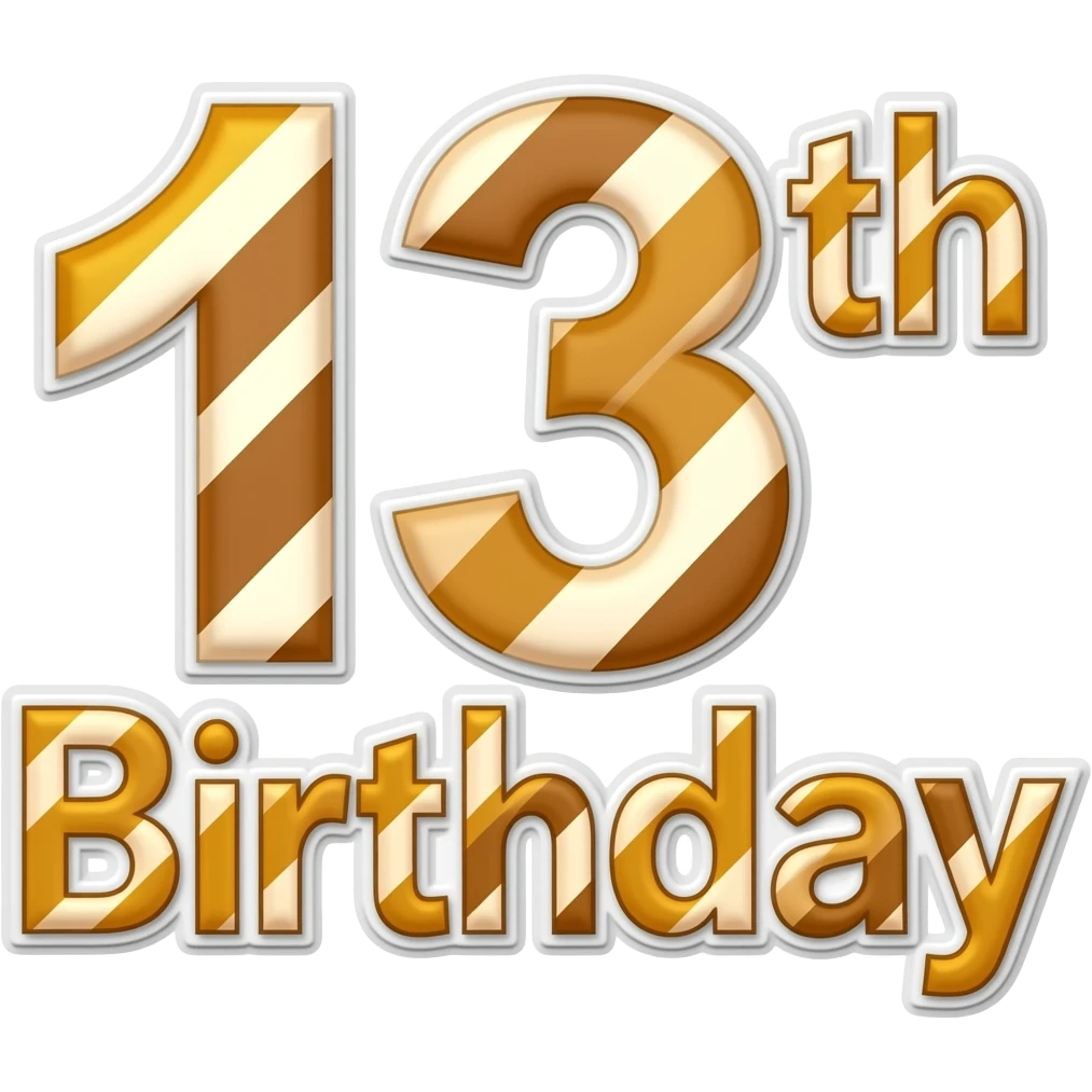 happy 13th birthday sign emoji