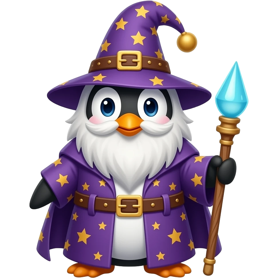 Penguin Wizard emoji