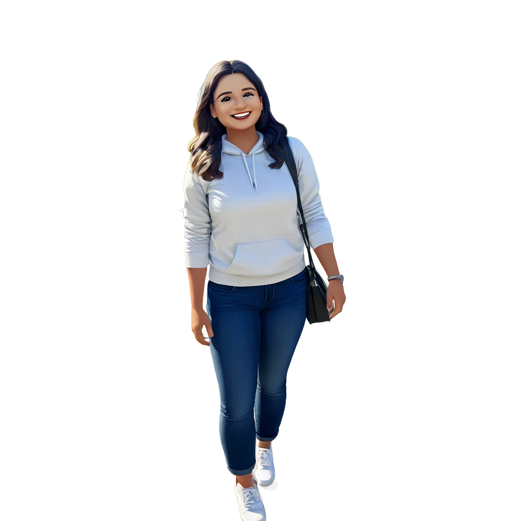 smiling girl outdoors in sunlight emoji