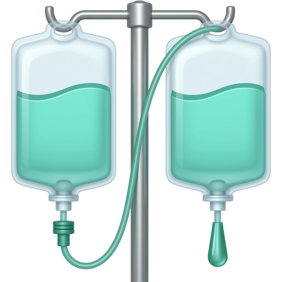 Surgical IV line bag on the IV stand emoji