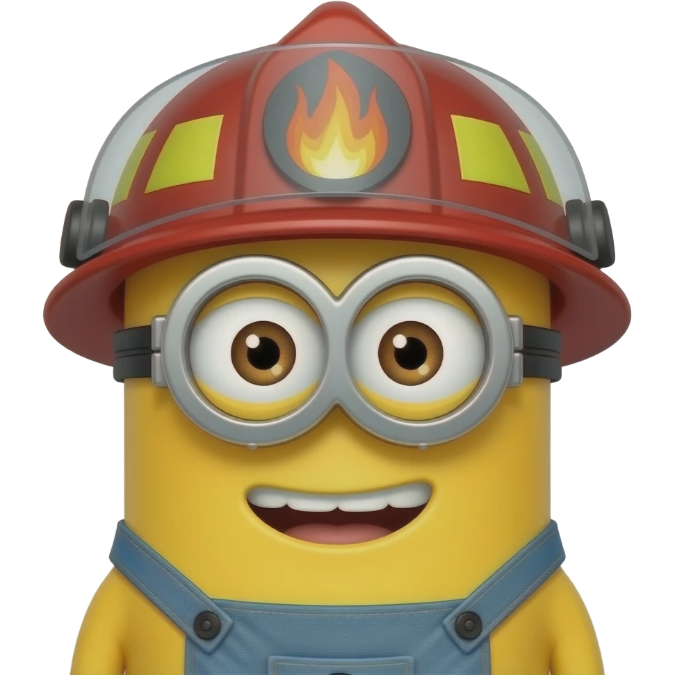 minion firefighter aOT Controlled Burn on helmet emoji