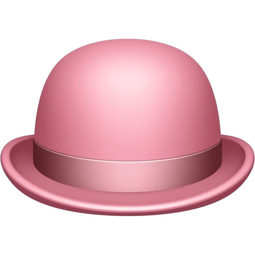 Bowler hat pink emoji