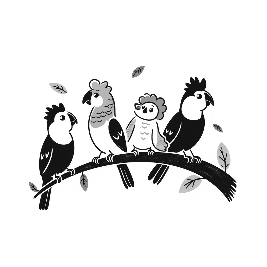 Tropical birds emoji