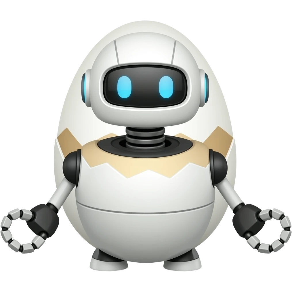 Egg delivery robot emoji