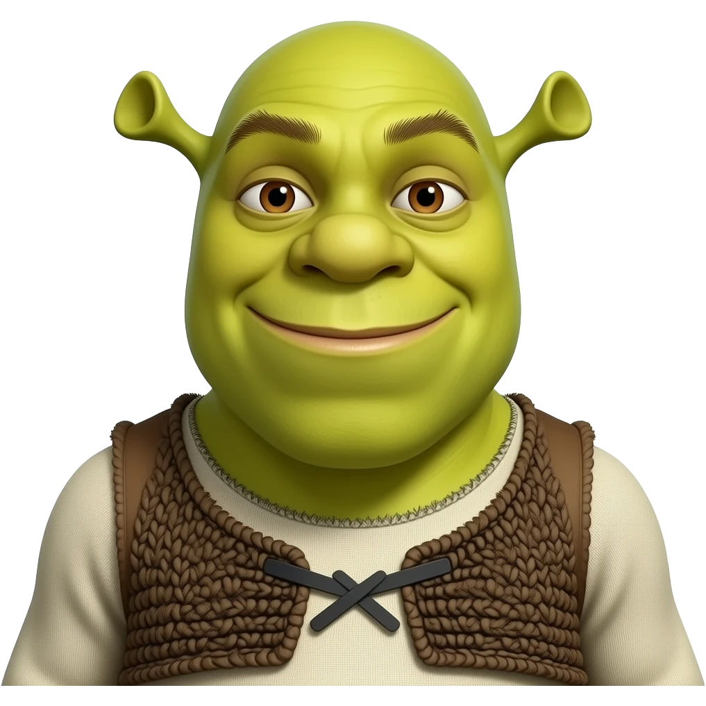 Shrek in a leotard emoji