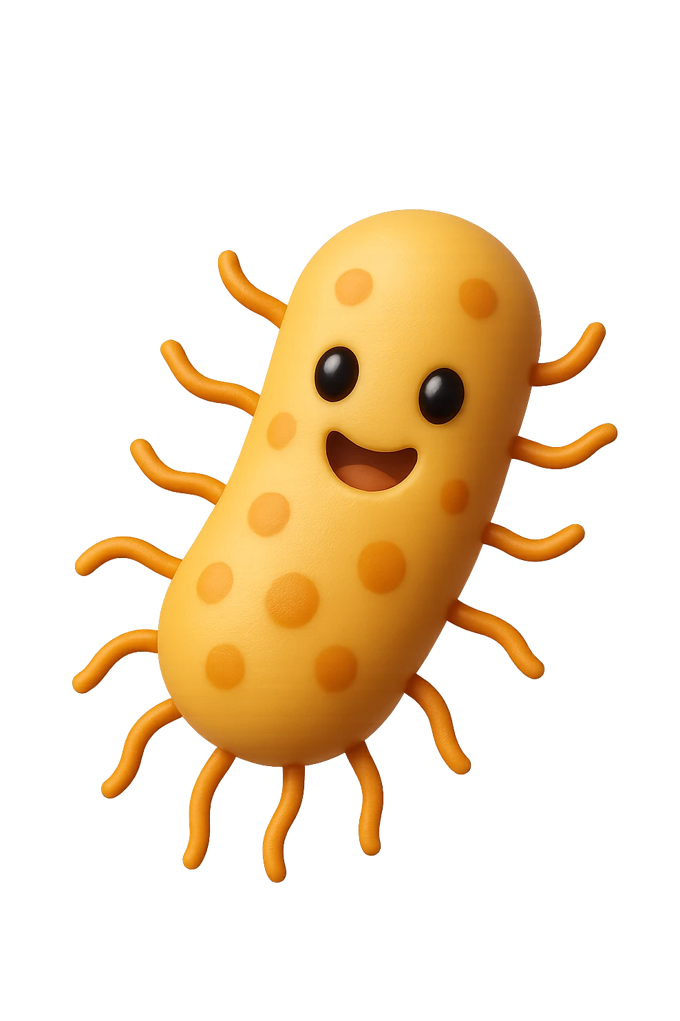 EMOJI STILE IPHONE 3D DI batteri intestinali che fluttuano in aria E FALLO MOLTO REALISTICO IN 3D emoji