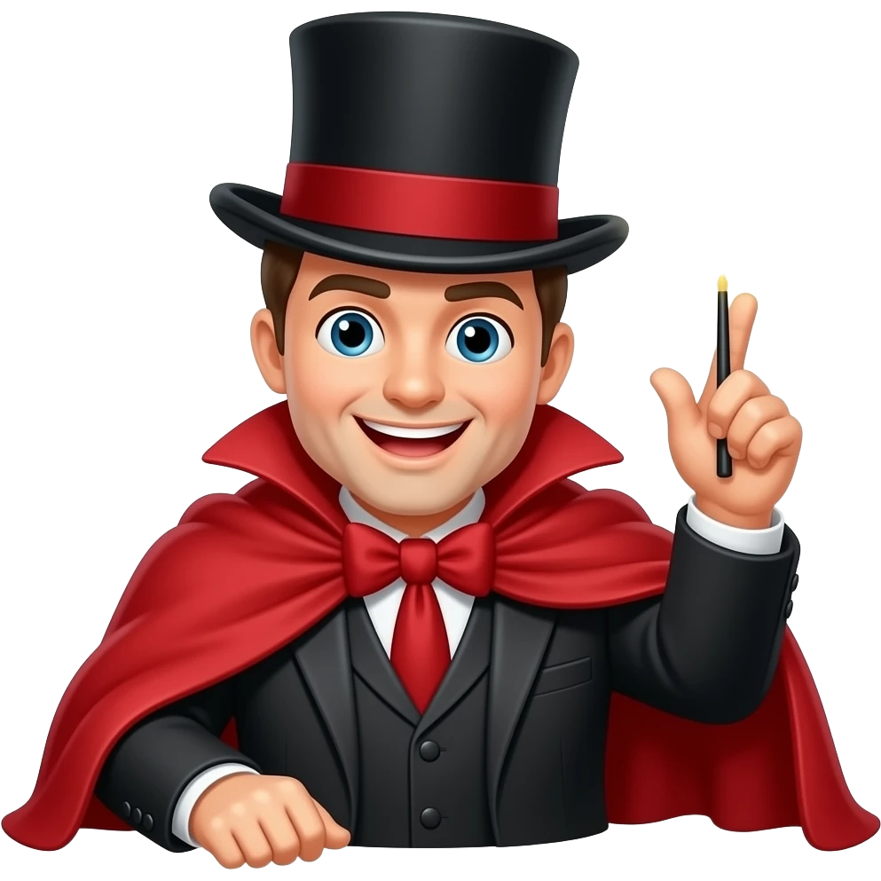A magician saying "Hey" emoji