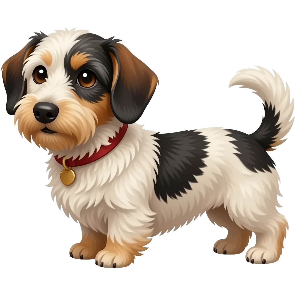 Wirehair dachshund mixed with silky terrier emoji