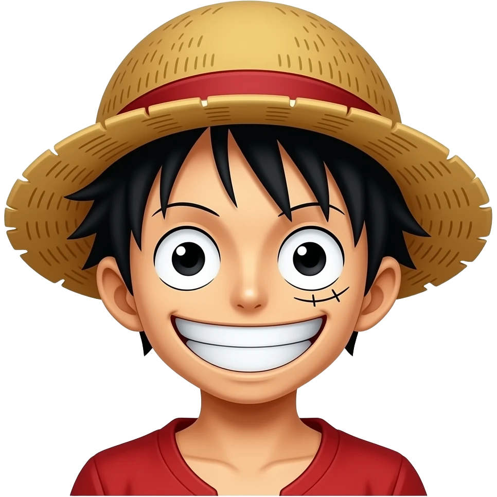 Monkey d luffy smyling emoji