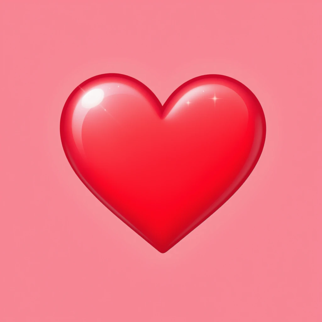 cute and shiny heart emoji, no background emoji