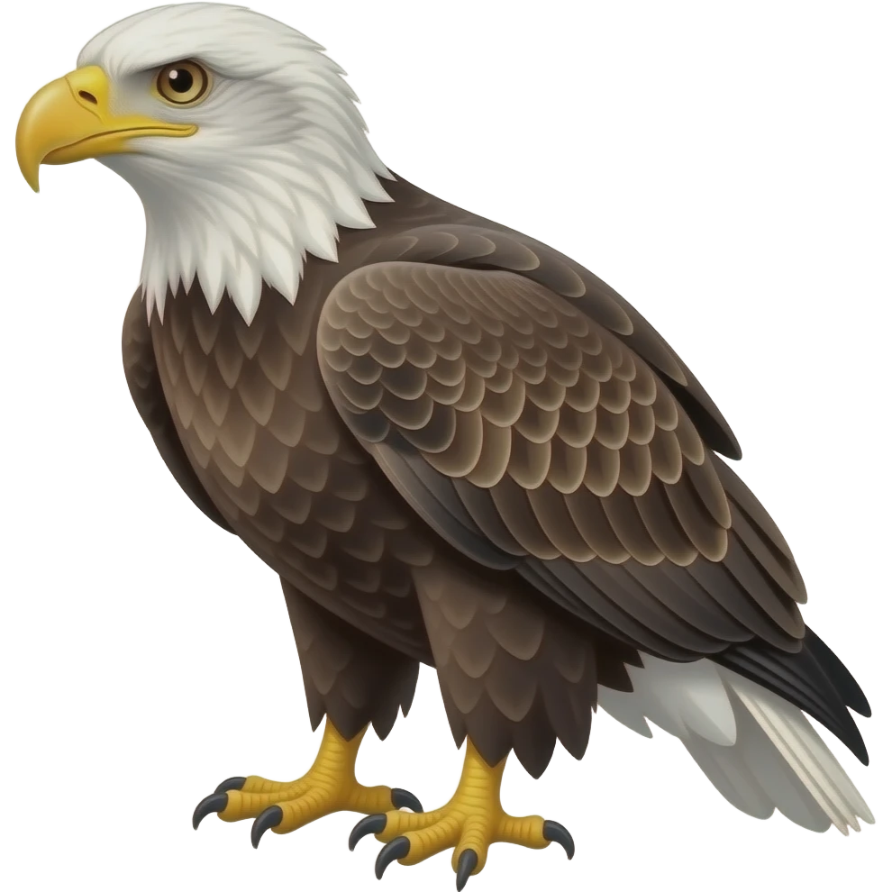 Cartoon bald eagle emoji