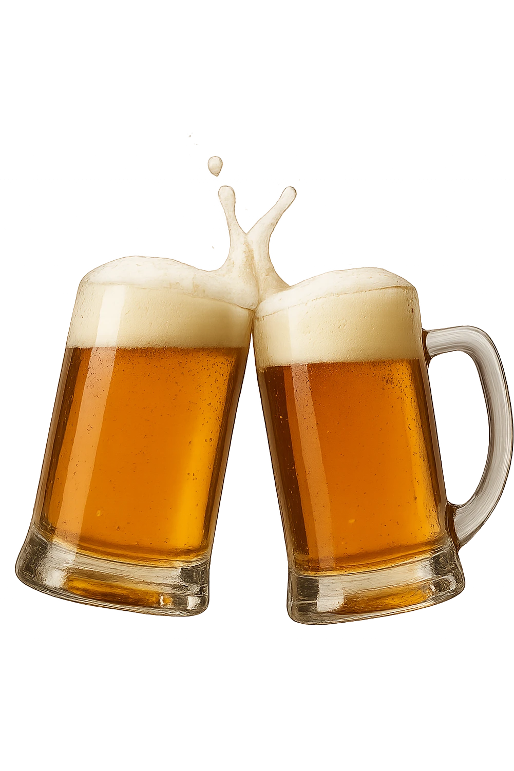 2 drink che fanno brindisi di birre senza mani realistiche emoji