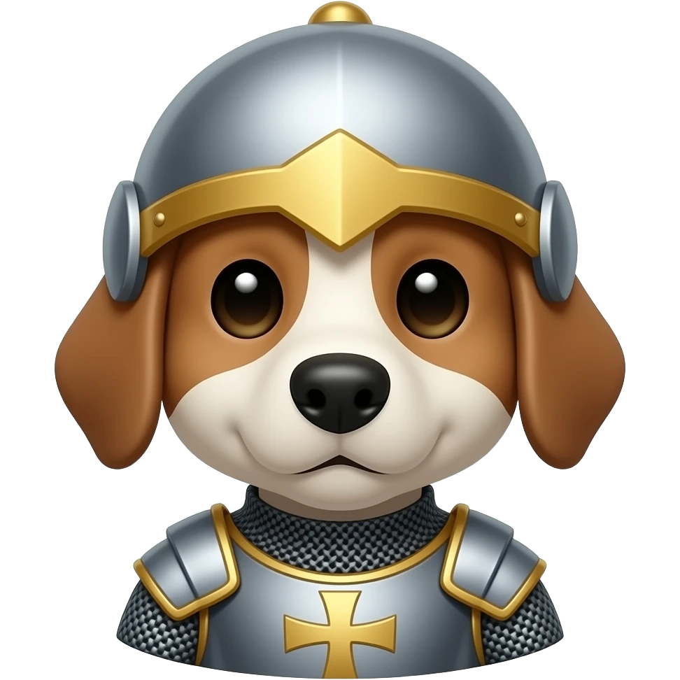 Animals in knight suit headshot emoji