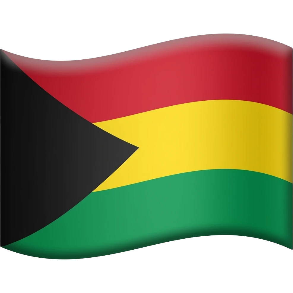 red, black and green, garvey flag emoji