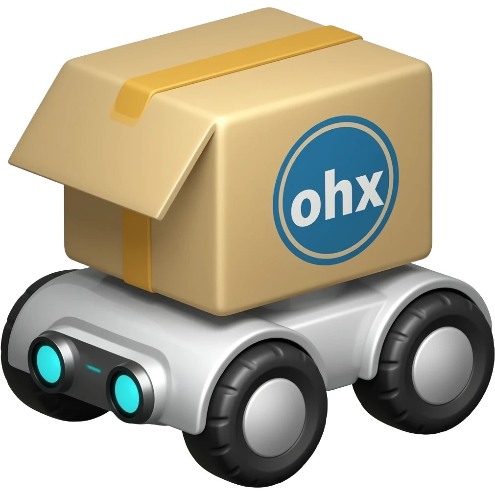 Wheeled robotic delivery design emoji