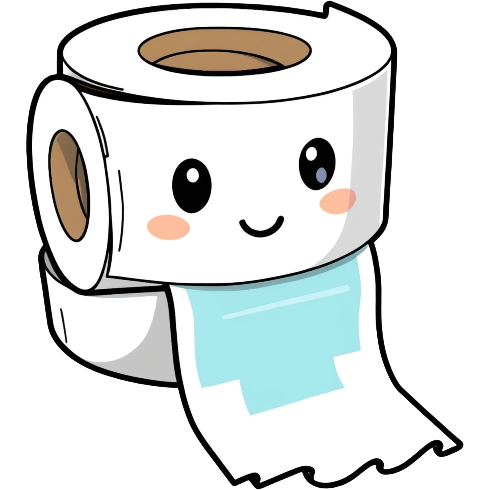 Toilet paper with cara’s face on it emoji