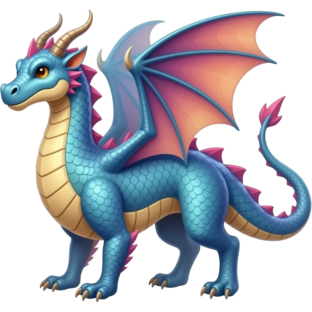 prismatic dragon fullbody emoji