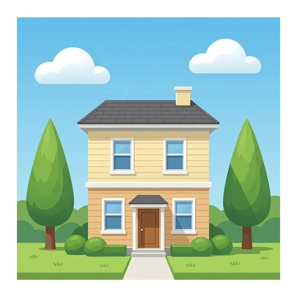 A slender, square, two-story building. emoji