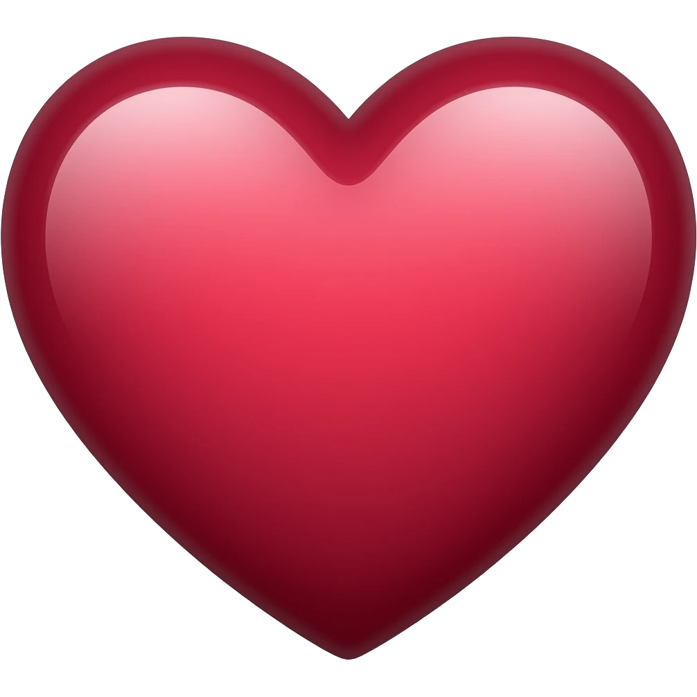 Burgundy heart emoji emoji
