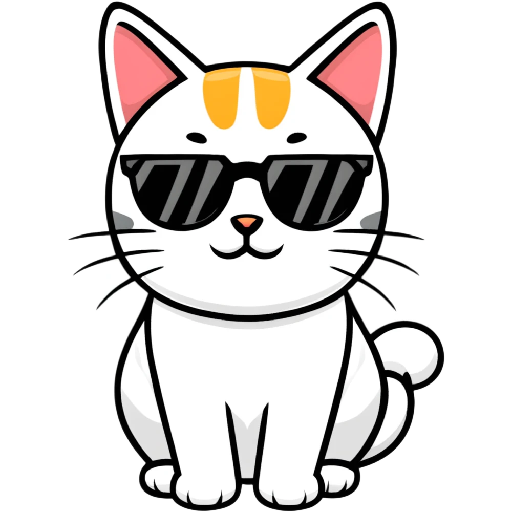 Cat with sunglasses emoji