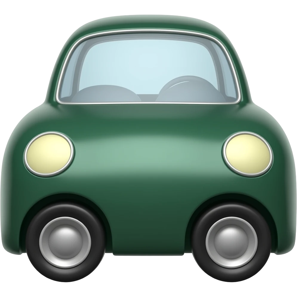 Toy dark green car emoji