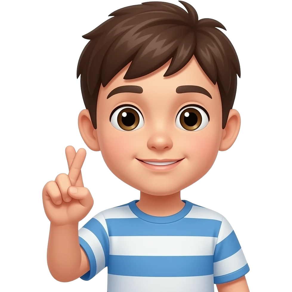 Boy showing hand cross cancel hand gesture emoji