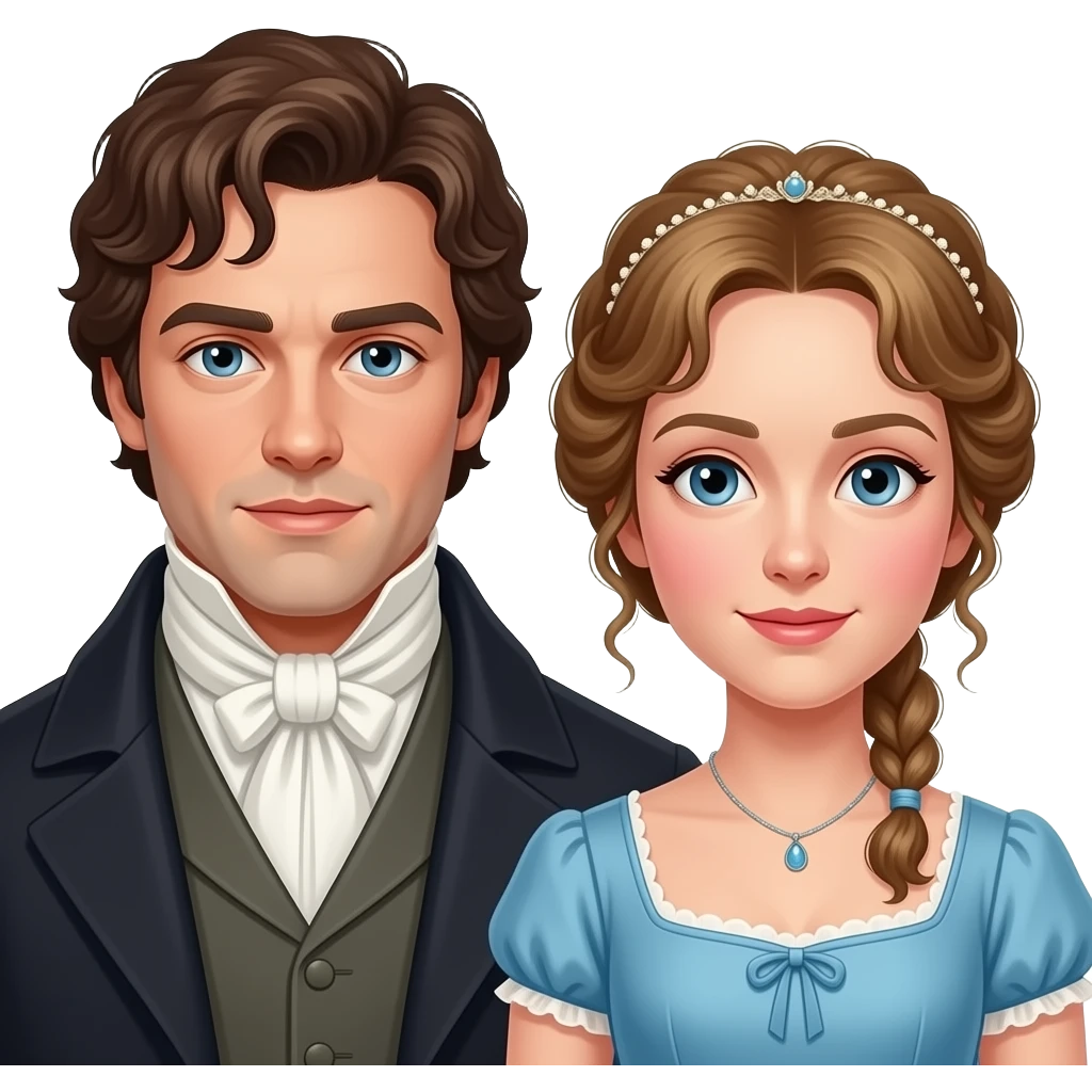 2005 Mr Darcy and Elizabeth Bennet from pride and prejudice emoji