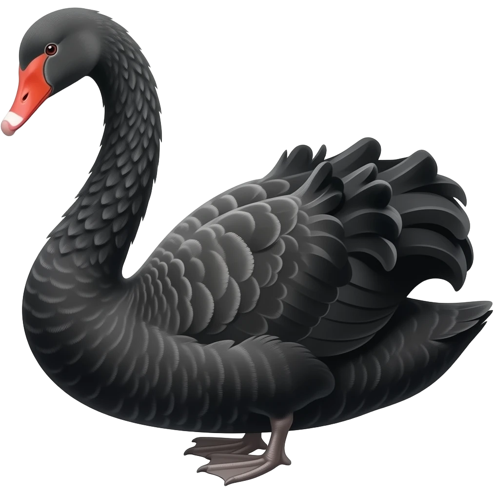 I want this emoji in black colour version:- 🦢 emoji