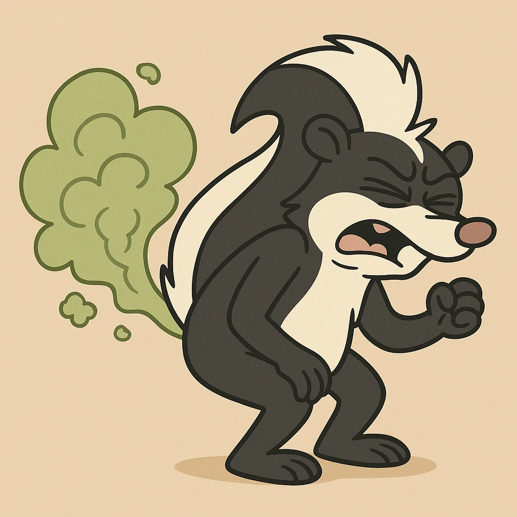 🦨 blow the green fart emoji