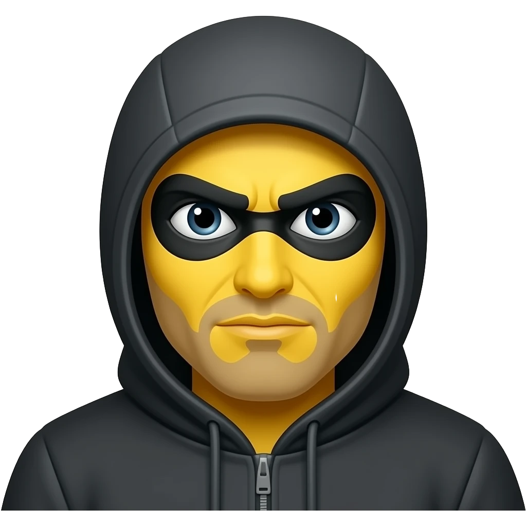 Robber emoji style Yellow face emoji