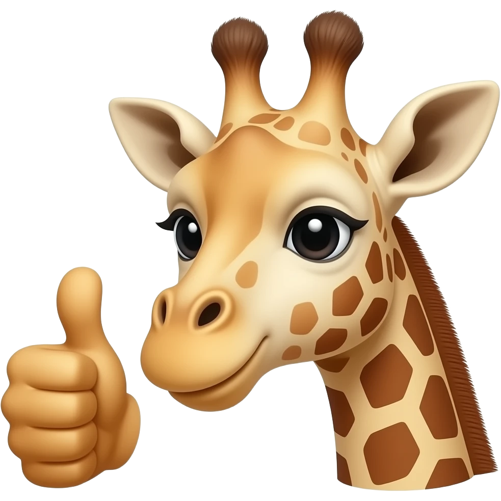 Giraffe Kopf Daumen hoch emoji