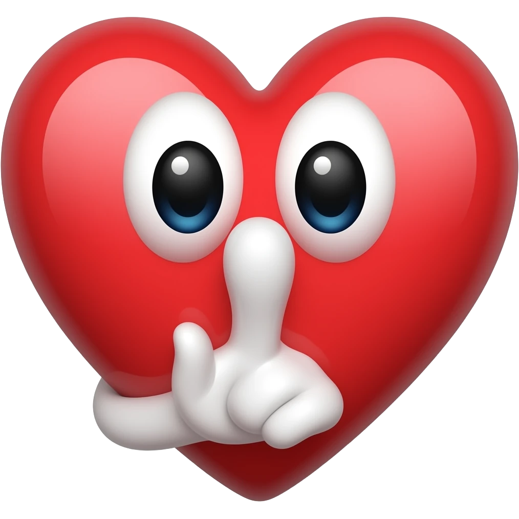 Shhh heart emoji