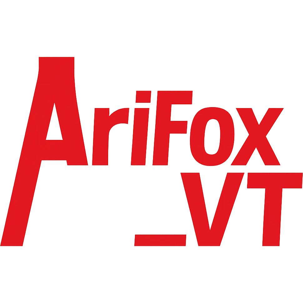 the H&K logo, rebranded and reshaped so the letters say "AriFox_VT" emoji