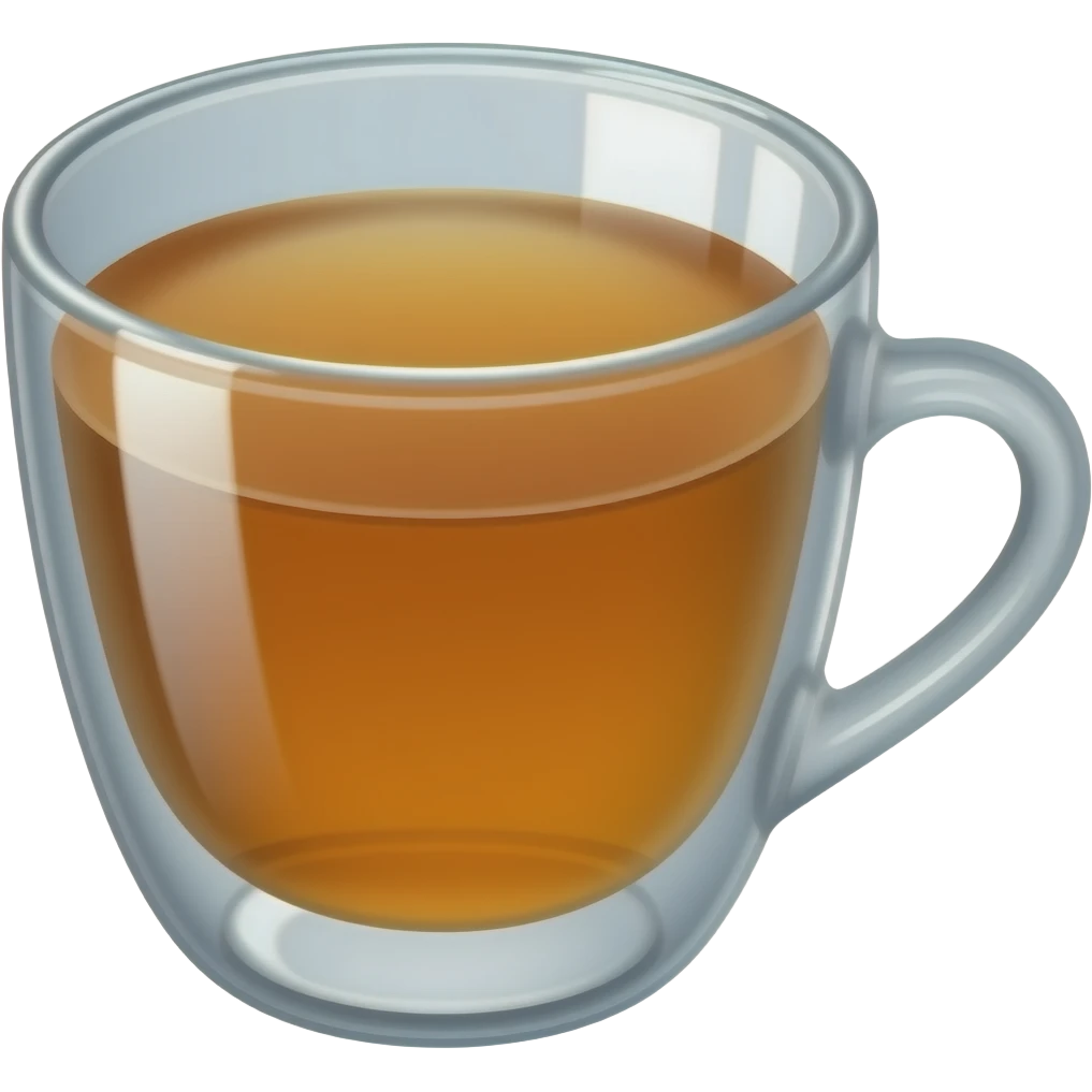İnce belli bir çay bardağı içinde de çay olsun emoji