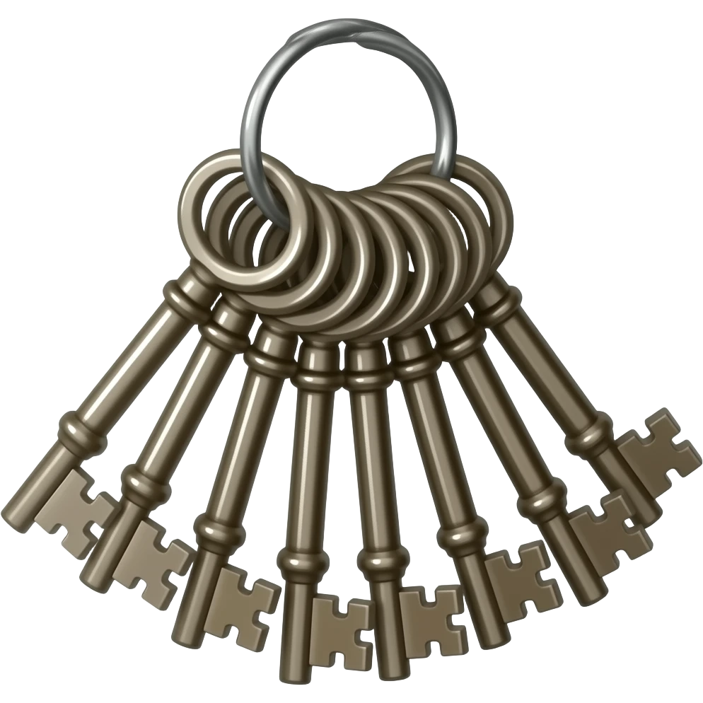 Bunch of antique keys emoji